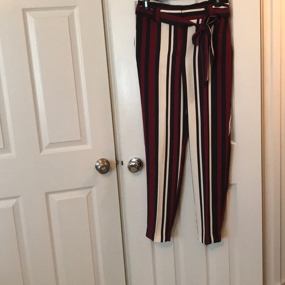 Ankle high rise pants.